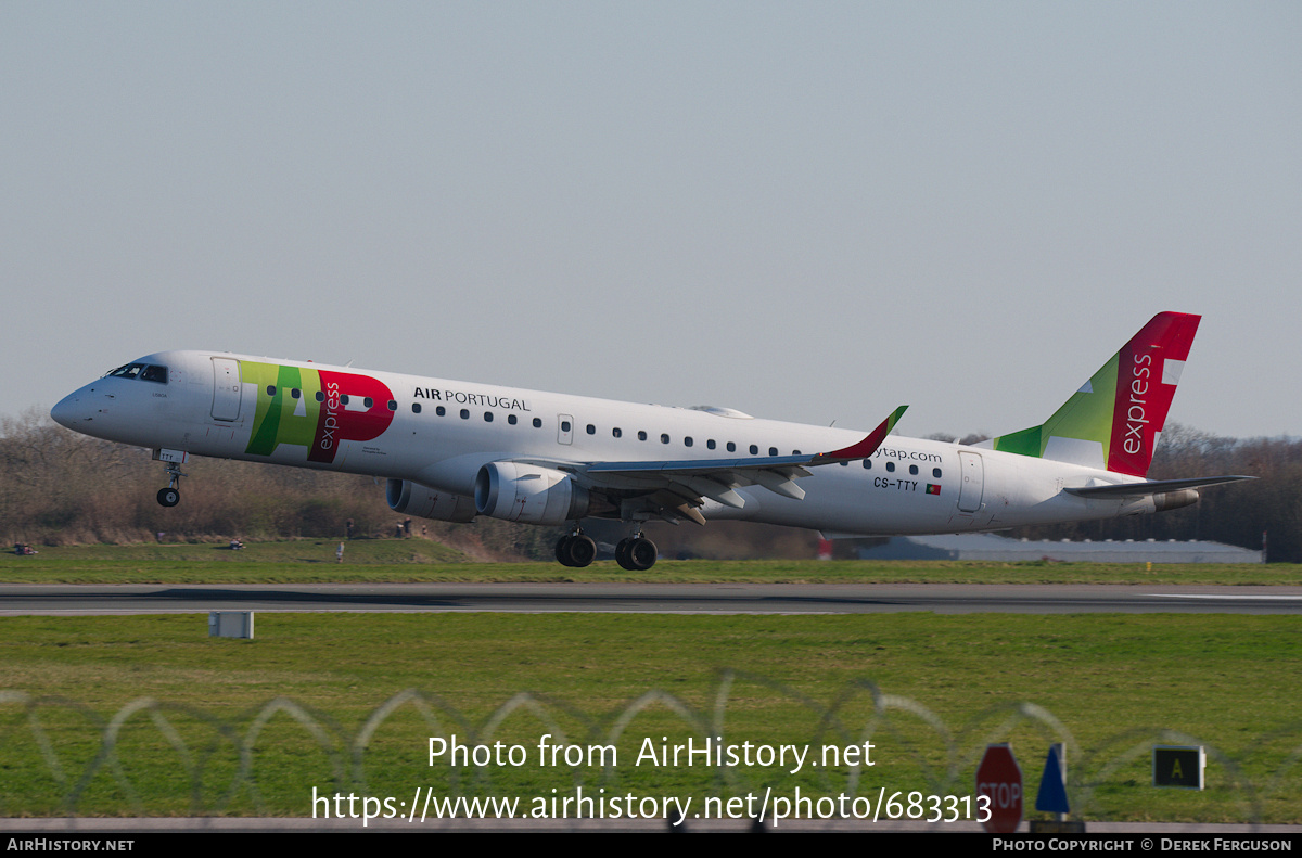 Aircraft Photo of CS-TTY | Embraer 195AR (ERJ-190-200IGW) | TAP Air Portugal Express | AirHistory.net #683313