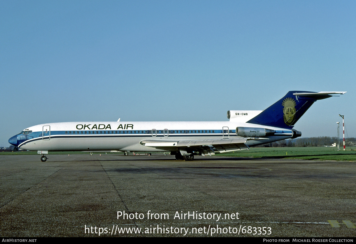 Aircraft Photo of 5N-CMB | Boeing 727-230/Adv | Okada Air | AirHistory.net #683353