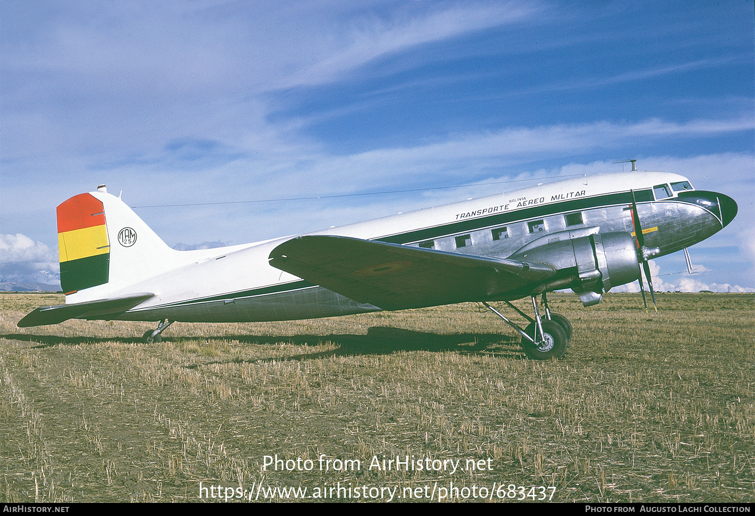 Aircraft Photo of TAM-25 | Douglas VC-47B Dakota | Bolivia - Transporte Aéreo Militar | AirHistory.net #683437