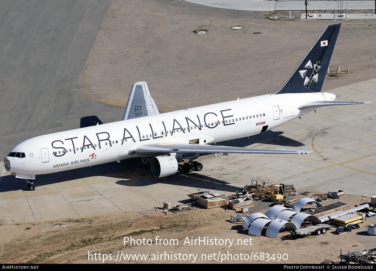 Aircraft Photo of N304TU / HL7516 | Boeing 767-38E | Asiana Airlines | AirHistory.net #683490