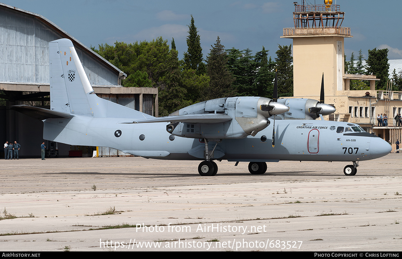 Aircraft Photo of 707 | Antonov An-32B | Croatia - Air Force | AirHistory.net #683527