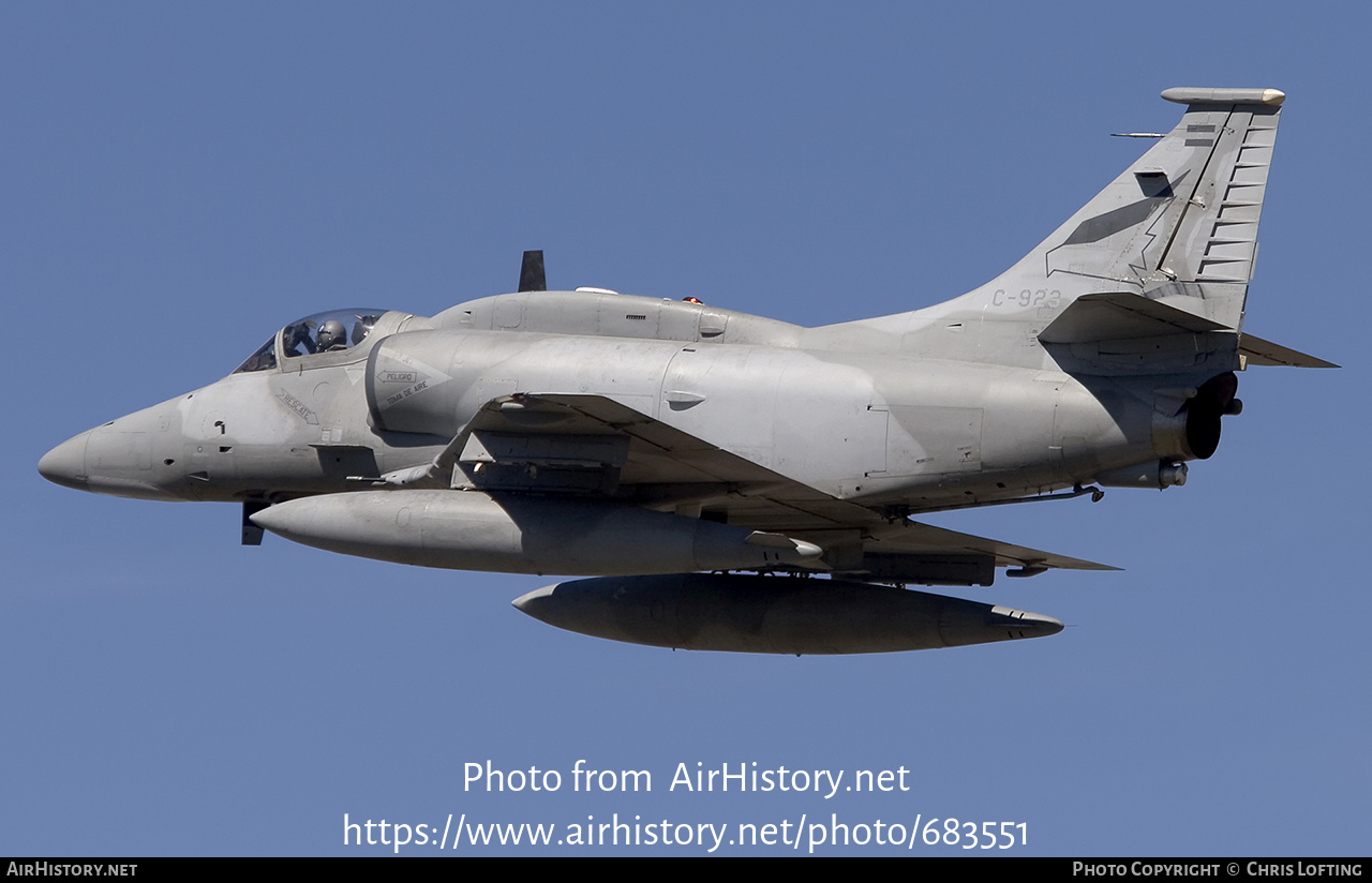 Aircraft Photo of C-923 | McDonnell Douglas A-4AR Skyhawk | Argentina - Air Force | AirHistory.net #683551