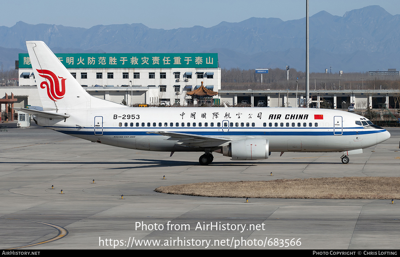 Aircraft Photo of B-2953 | Boeing 737-3J6 | Air China | AirHistory.net #683566