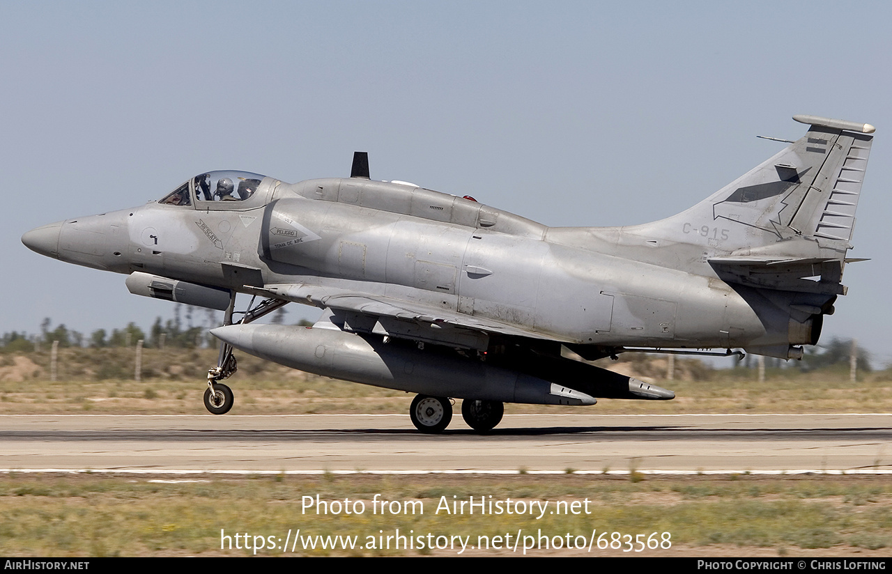 Aircraft Photo of C-915 | McDonnell Douglas A-4AR Skyhawk | Argentina - Air Force | AirHistory.net #683568