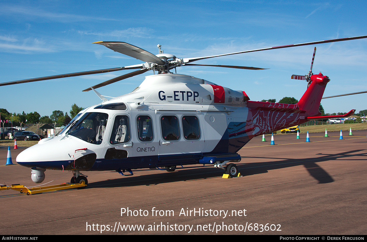 Aircraft Photo of G-ETPP | Leonardo AW-139 | QinetiQ | AirHistory.net #683602