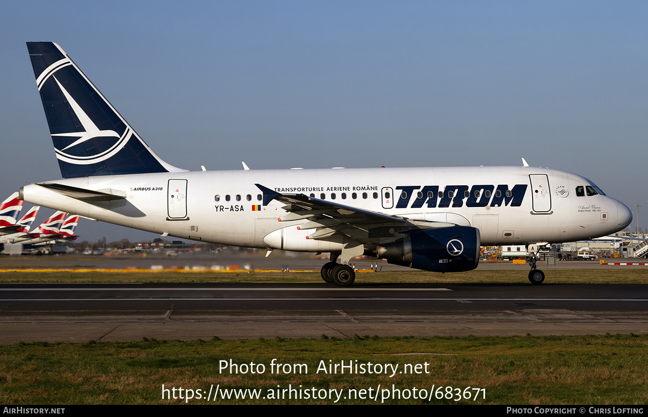 Aircraft Photo of YR-ASA | Airbus A318-111 | TAROM - Transporturile Aeriene Române | AirHistory.net #683671