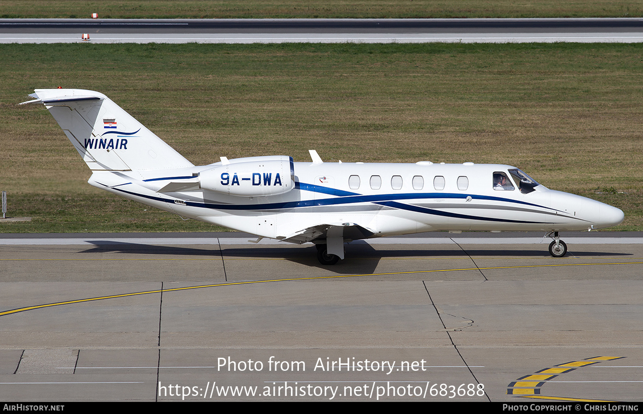 Aircraft Photo of 9A-DWA | Cessna 525A CitationJet CJ2+ | WinAir | AirHistory.net #683688