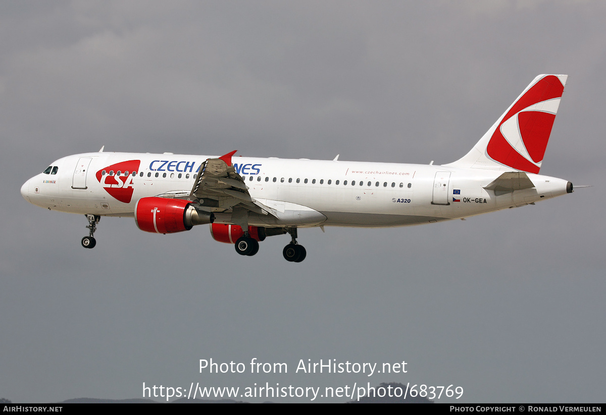 Aircraft Photo of OK-GEA | Airbus A320-214 | ČSA - Czech Airlines | AirHistory.net #683769