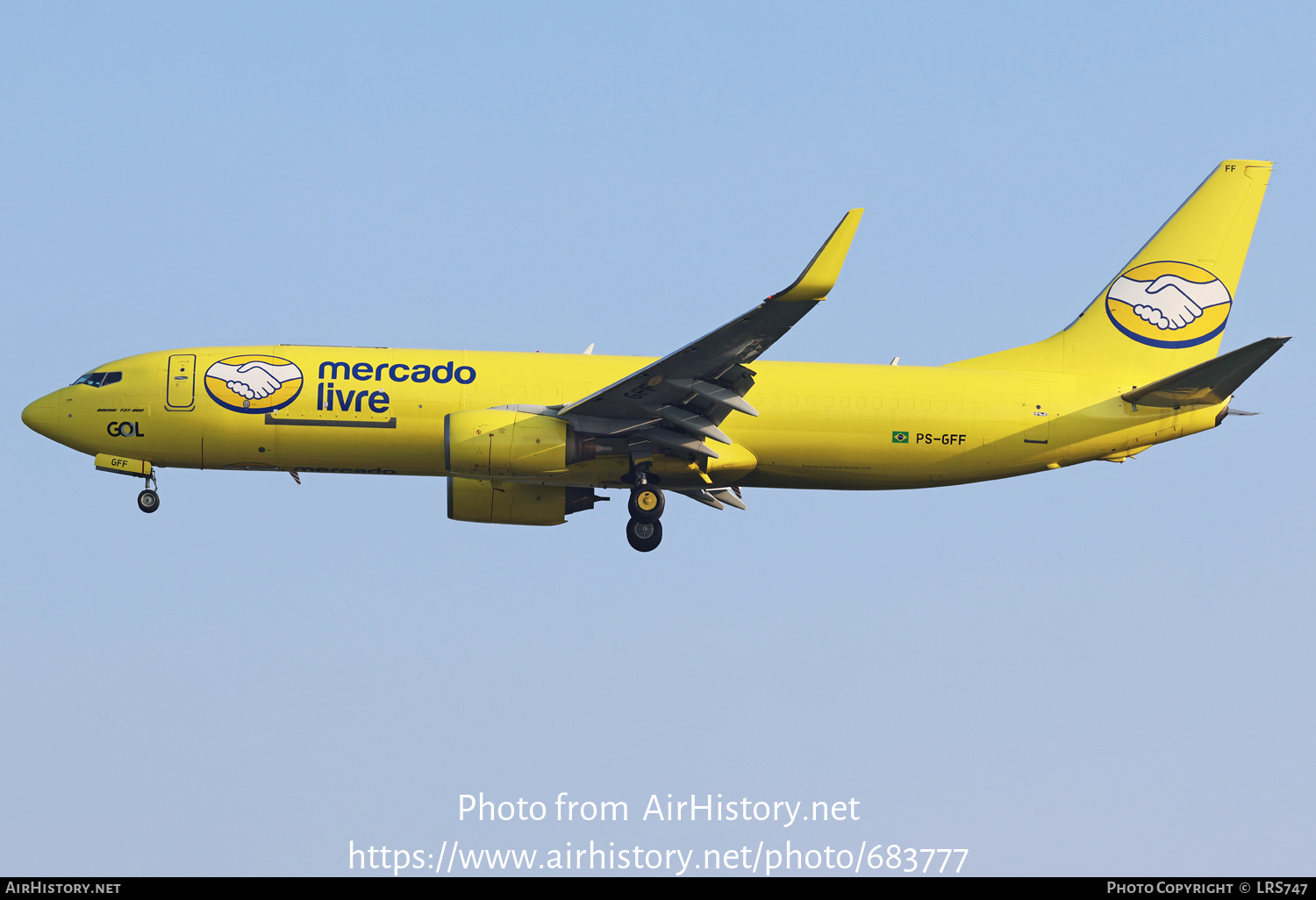 Aircraft Photo of PS-GFF | Boeing 737-8EH(BCF) | Mercado Livre | AirHistory.net #683777