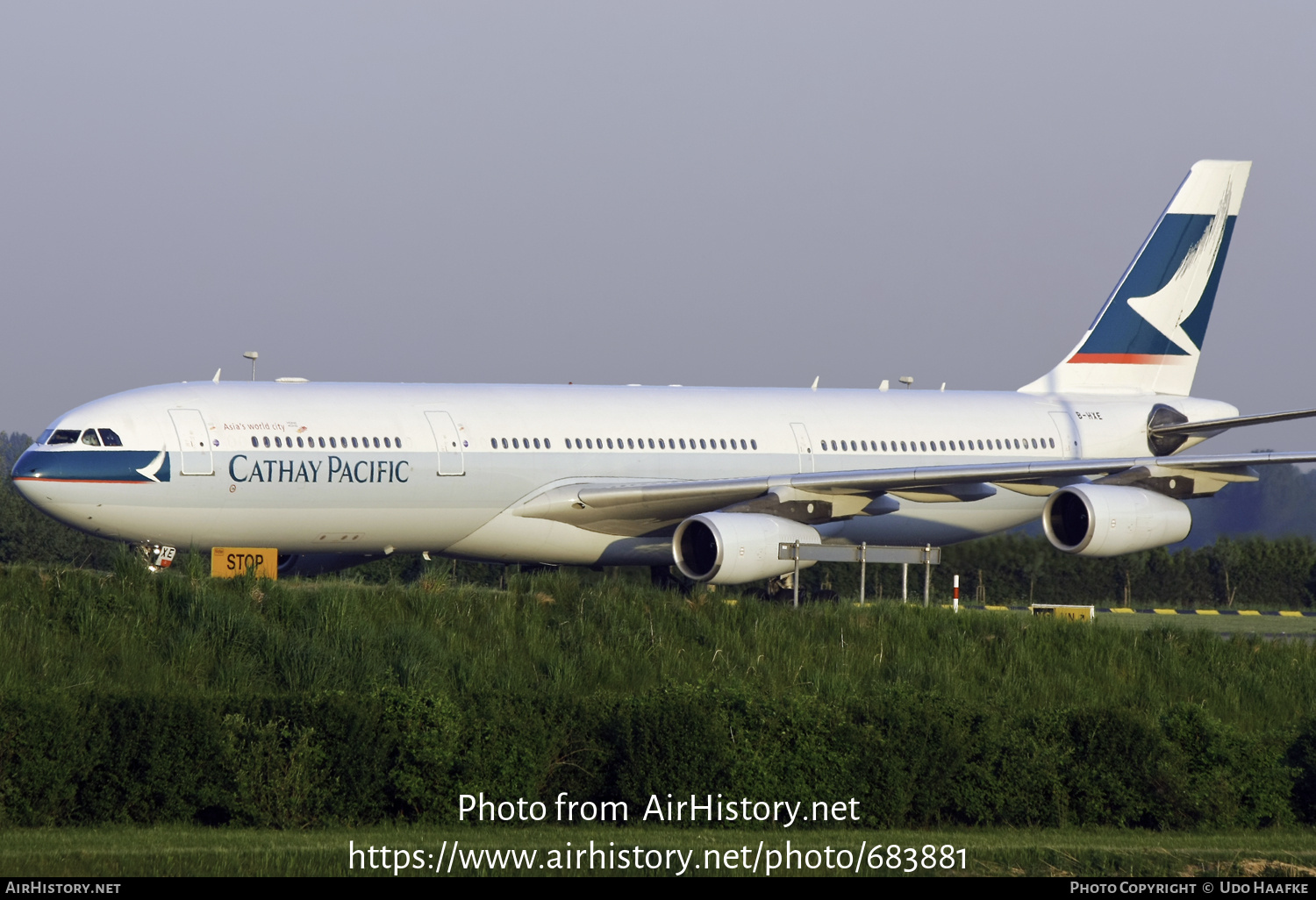 Aircraft Photo of B-HXE | Airbus A340-313 | Cathay Pacific Airways | AirHistory.net #683881