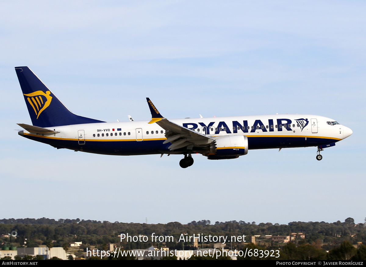 Aircraft Photo of 9H-VVO | Boeing 737-8200 Max 200 | Ryanair | AirHistory.net #683923