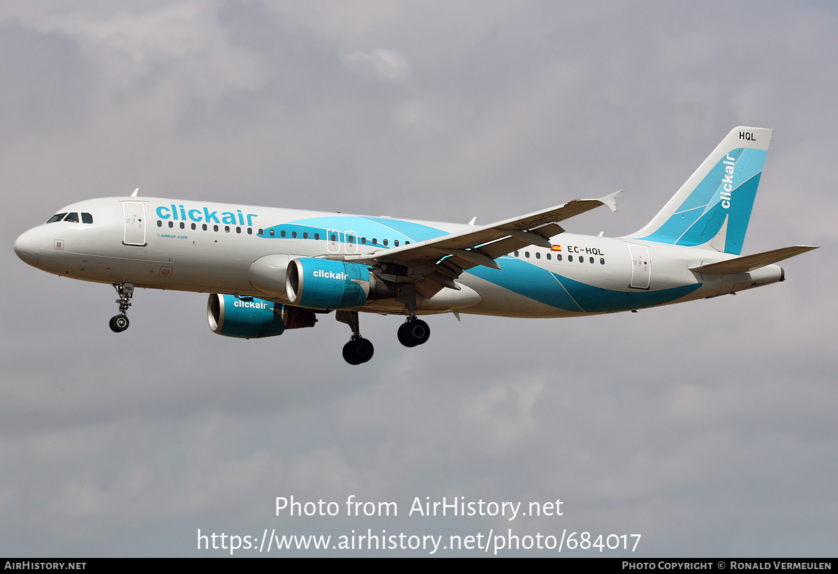 Aircraft Photo of EC-HQL | Airbus A320-214 | Clickair | AirHistory.net #684017