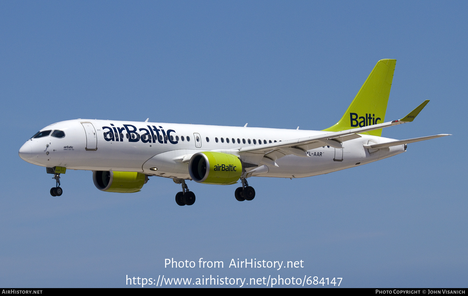 Aircraft Photo of YL-AAR | Airbus A220-371 (BD-500-1A11) | AirBaltic | AirHistory.net #684147