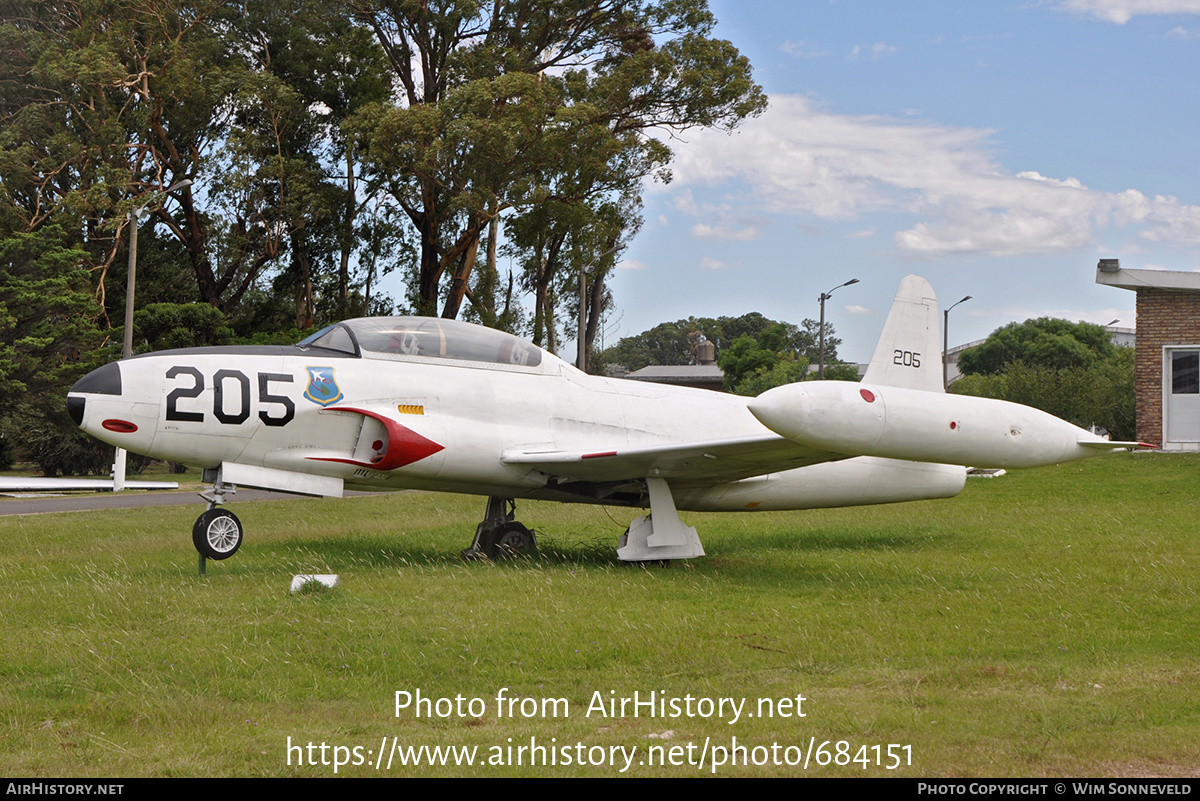 Aircraft Photo of 205 | Lockheed AT-33A | Uruguay - Air Force | AirHistory.net #684151