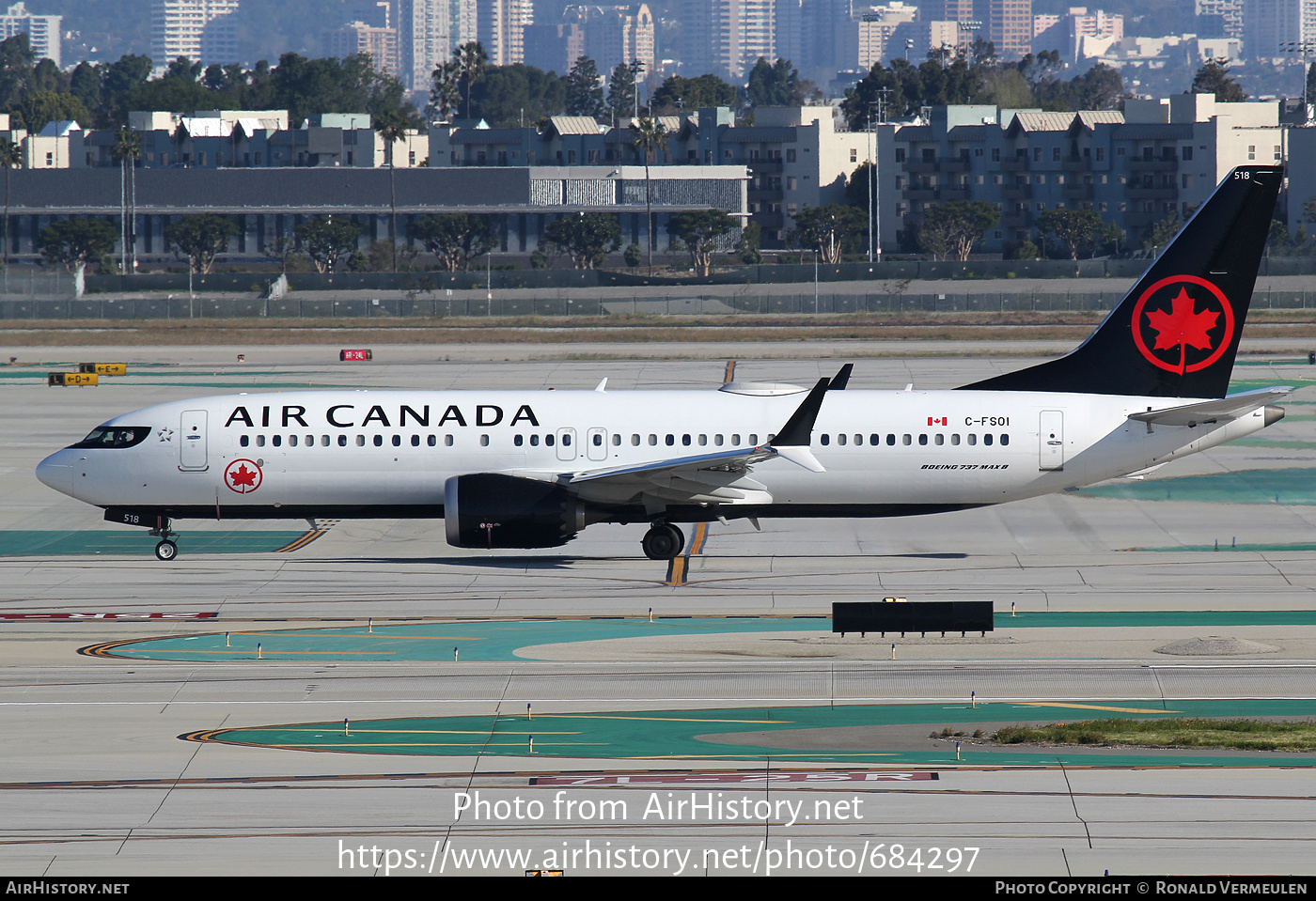 Aircraft Photo of C-FSOI | Boeing 737-8 Max 8 | Air Canada | AirHistory.net #684297