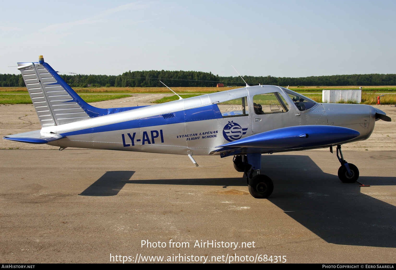 Aircraft Photo of LY-API | Piper PA-28-140 Cherokee | Vytautas Lapėnas Flight School | AirHistory.net #684315