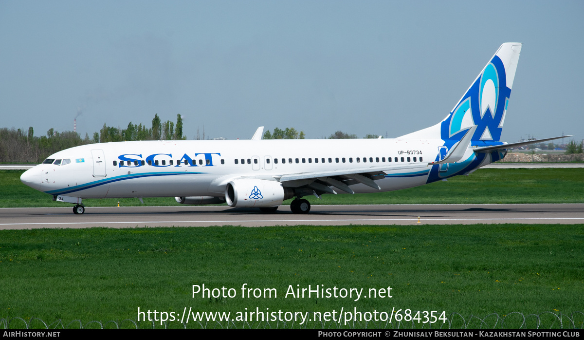 Aircraft Photo of UP-B3734 | Boeing 737-8HX | SCAT Airlines | AirHistory.net #684354