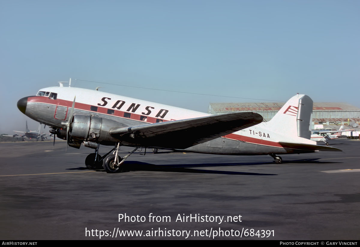 Aircraft Photo of TI-SAA | Douglas DC-3... | SANSA - Servicios Aéreos Nacionales | AirHistory.net #684391