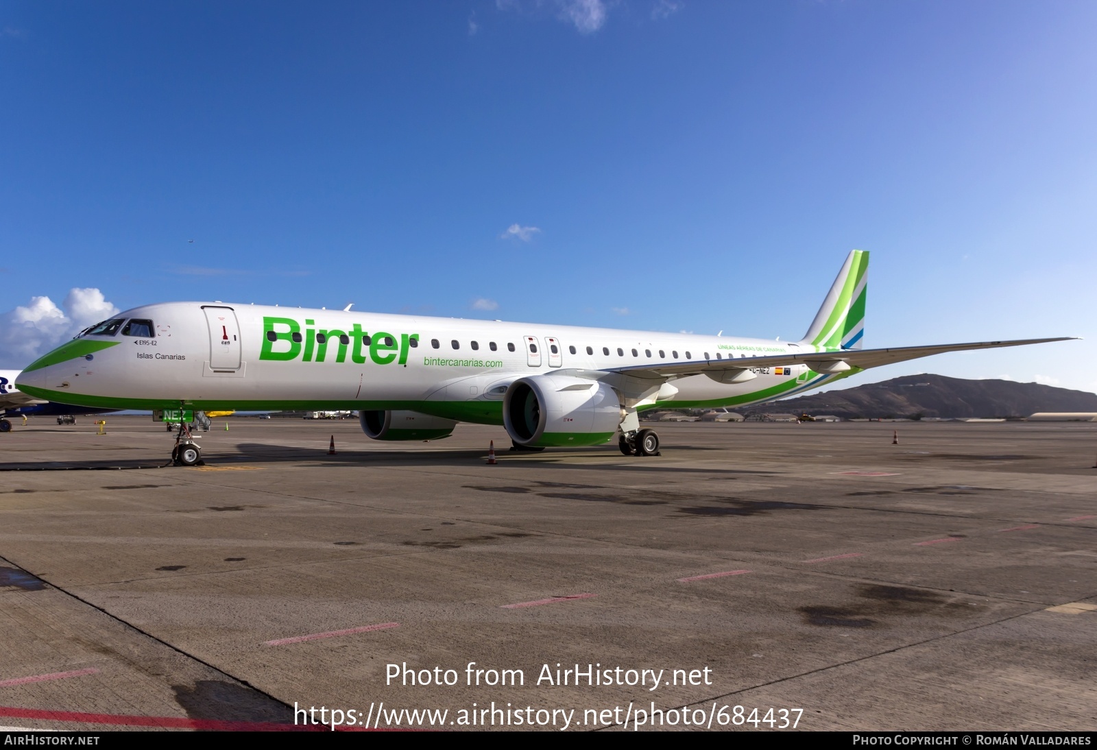 Aircraft Photo of EC-NEZ | Embraer 195-E2 (ERJ-190-400) | Binter Canarias | AirHistory.net #684437