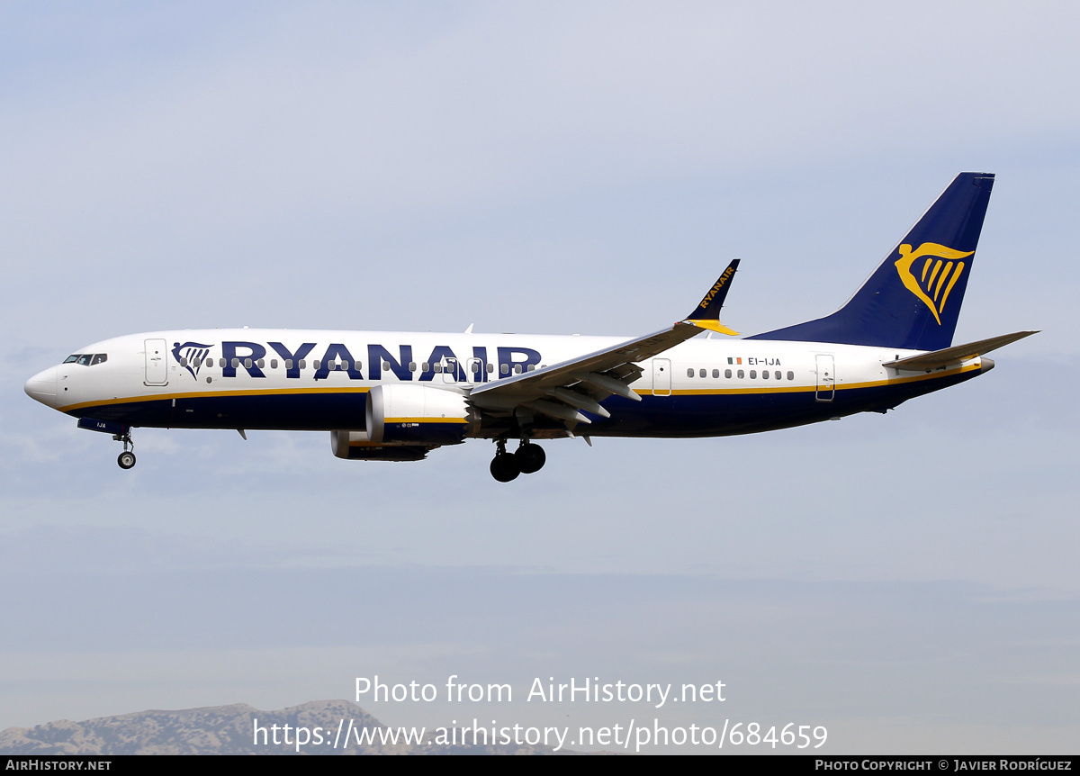Aircraft Photo of EI-IJA | Boeing 737-8200 Max 200 | Ryanair | AirHistory.net #684659