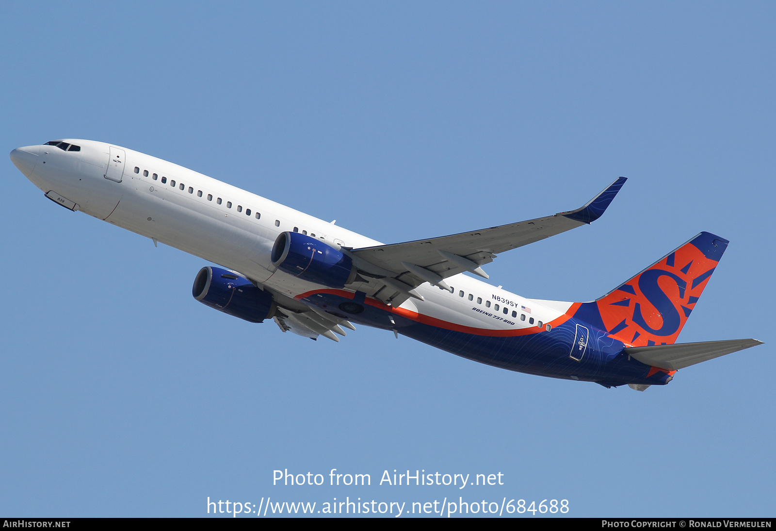 Aircraft Photo of N839SY | Boeing 737-800 | Sun Country Airlines | AirHistory.net #684688