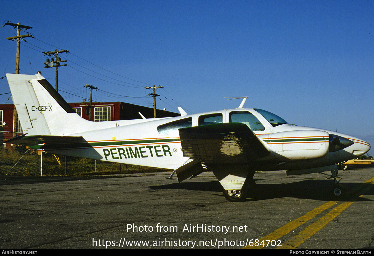 Aircraft Photo of C-GEFX | Beech B55B Baron (95-B55) | Perimeter Airlines | AirHistory.net #684702