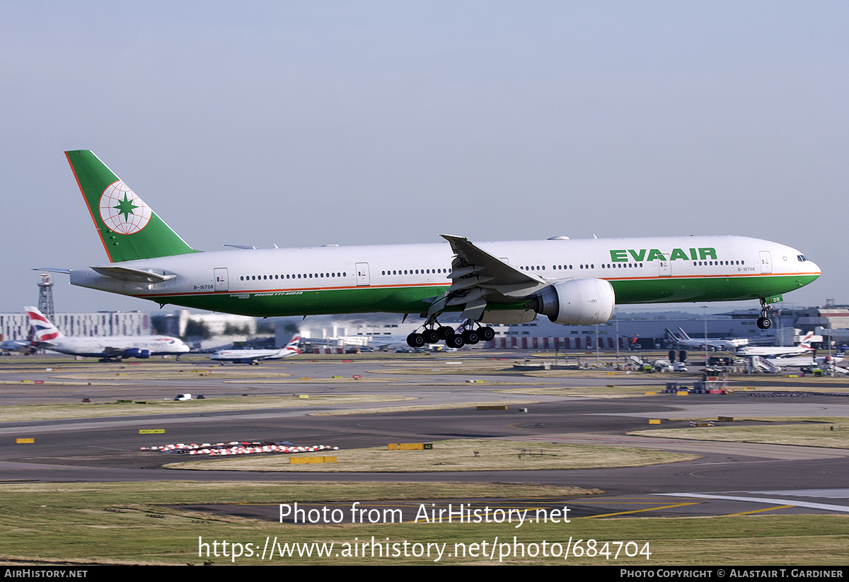 Aircraft Photo of B-16708 | Boeing 777-35E/ER | EVA Air | AirHistory.net #684704