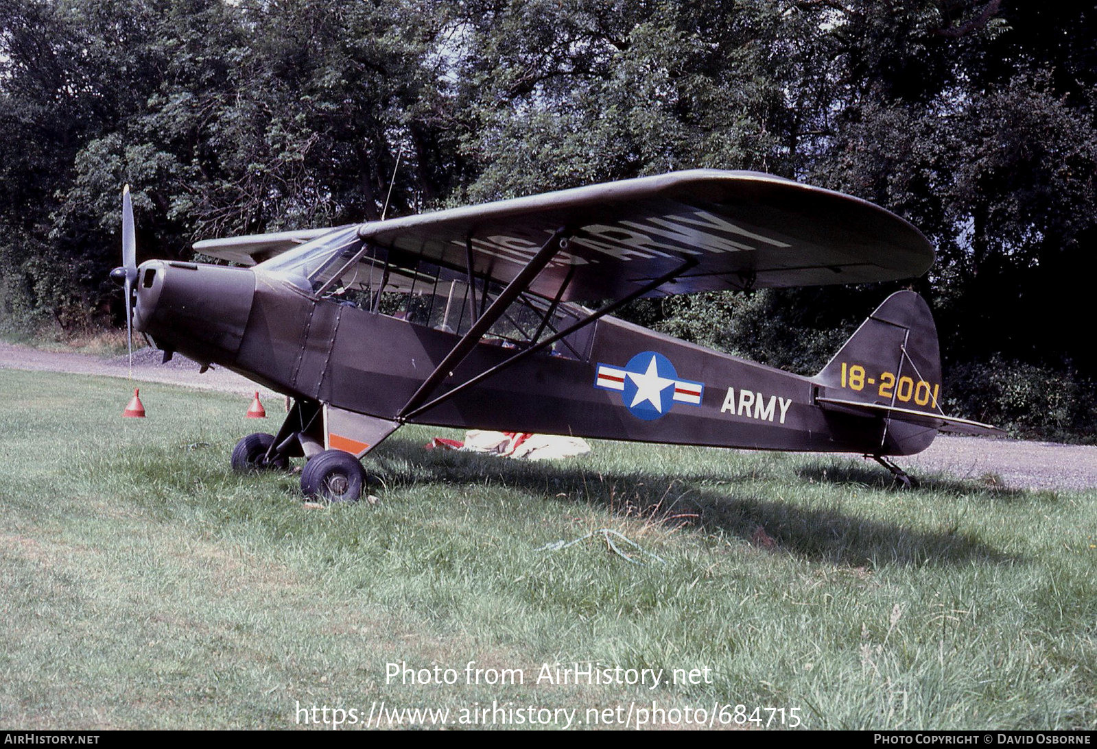 Aircraft Photo of G-BIZV / 18-2001 | Piper L-18C Super Cub | USA - Army | AirHistory.net #684715