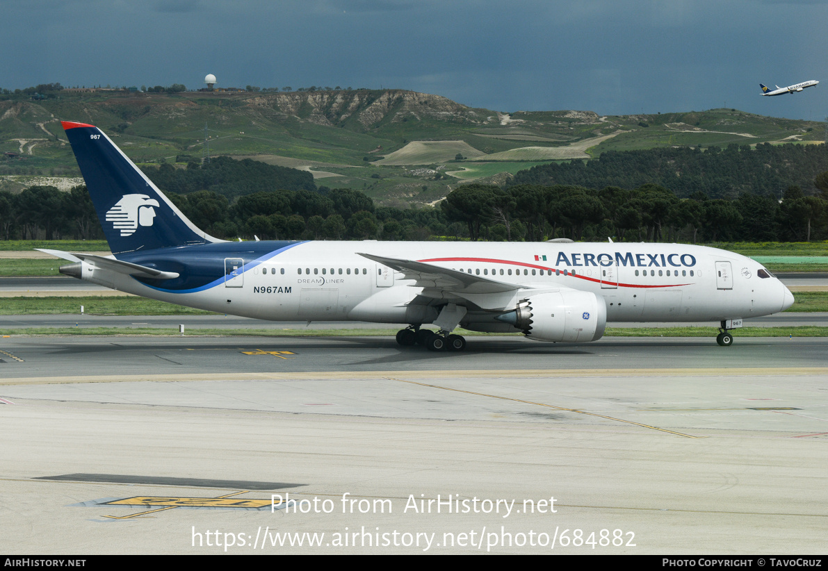 Aircraft Photo of N967AM | Boeing 787-8 Dreamliner | AeroMéxico | AirHistory.net #684882