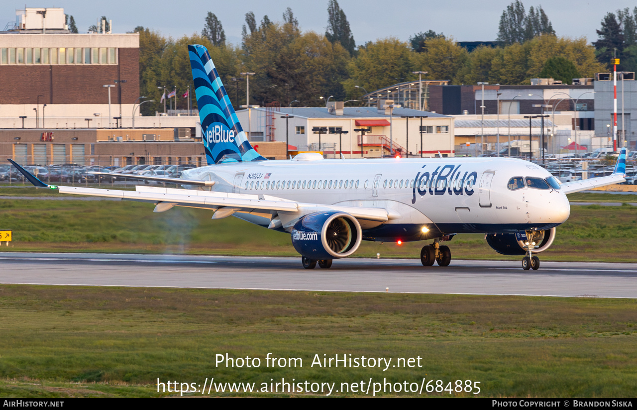 Aircraft Photo of N3023J | Airbus A220-371 (BD-500-1A11) | JetBlue Airways | AirHistory.net #684885