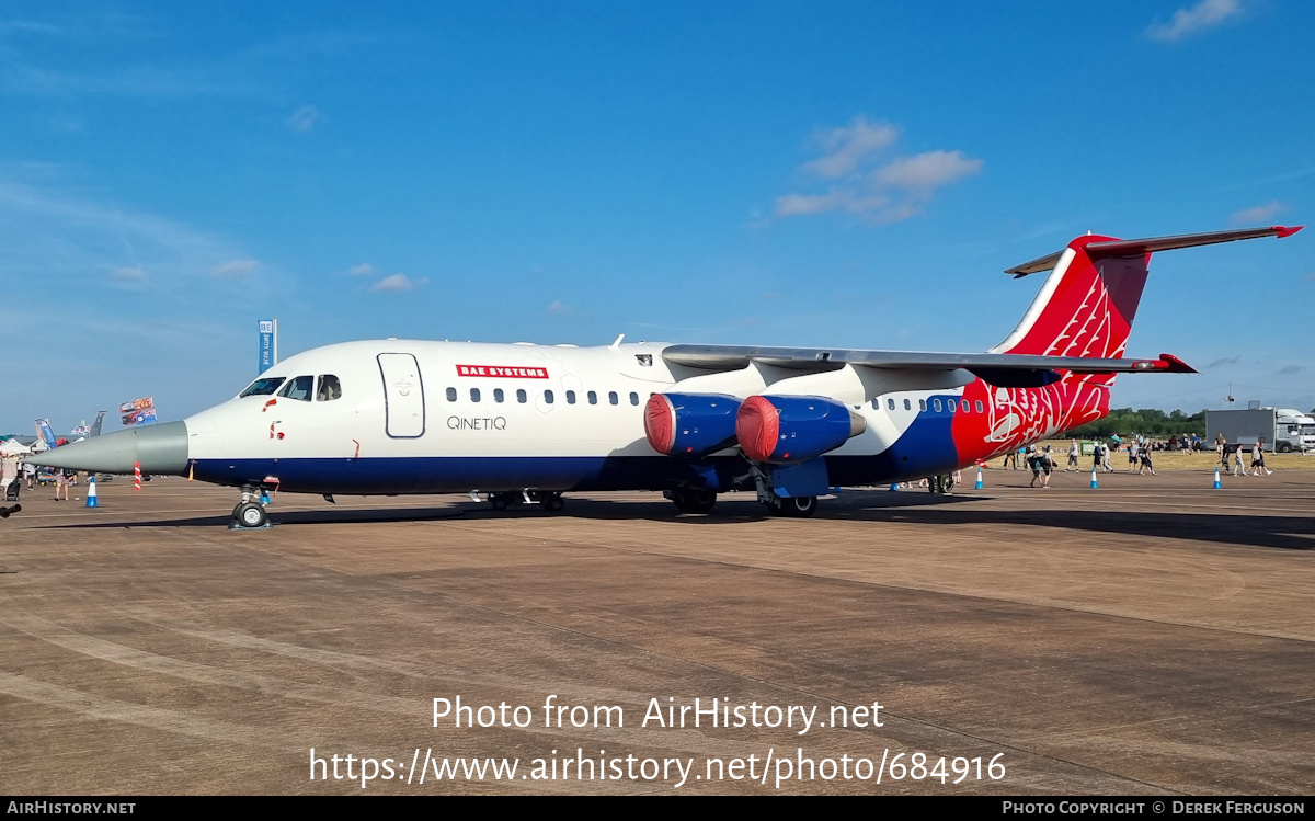 Aircraft Photo of G-ETPL | BAE Systems Avro 146-RJ100 | QinetiQ | AirHistory.net #684916