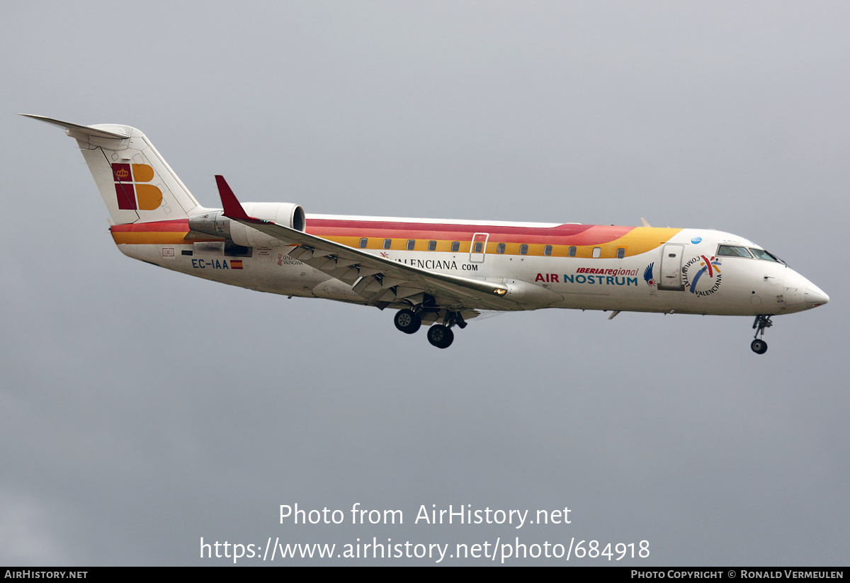 Aircraft Photo of EC-IAA | Bombardier CRJ-200ER (CL-600-2B19) | Iberia Regional | AirHistory.net #684918