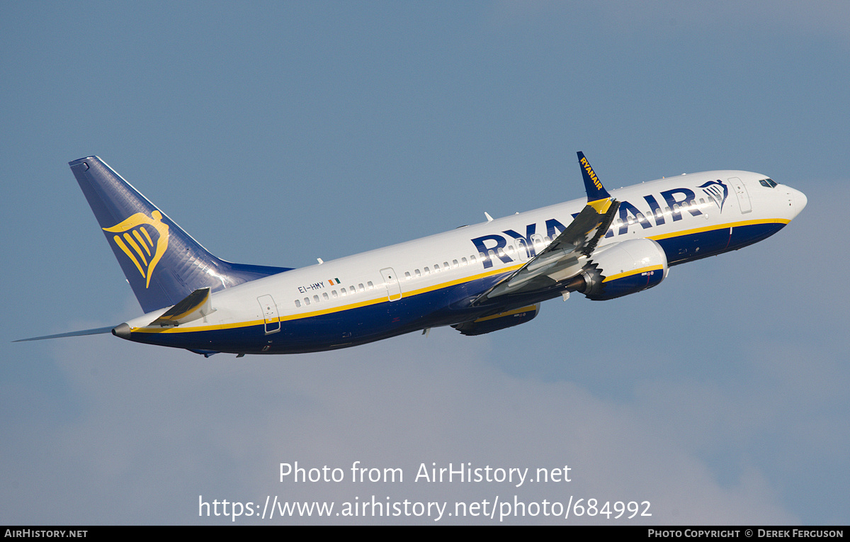 Aircraft Photo of EI-HMY | Boeing 737-8200 Max 200 | Ryanair | AirHistory.net #684992