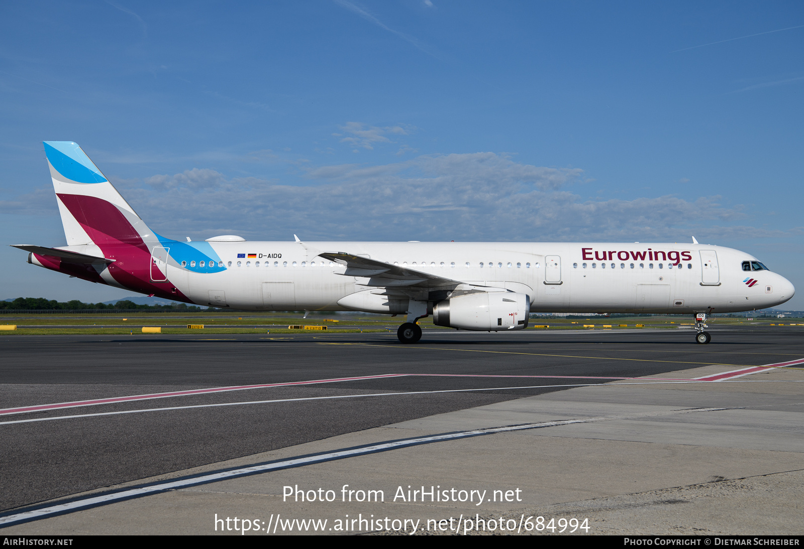 Aircraft Photo of D-AIDQ | Airbus A321-231 | Eurowings | AirHistory.net #684994