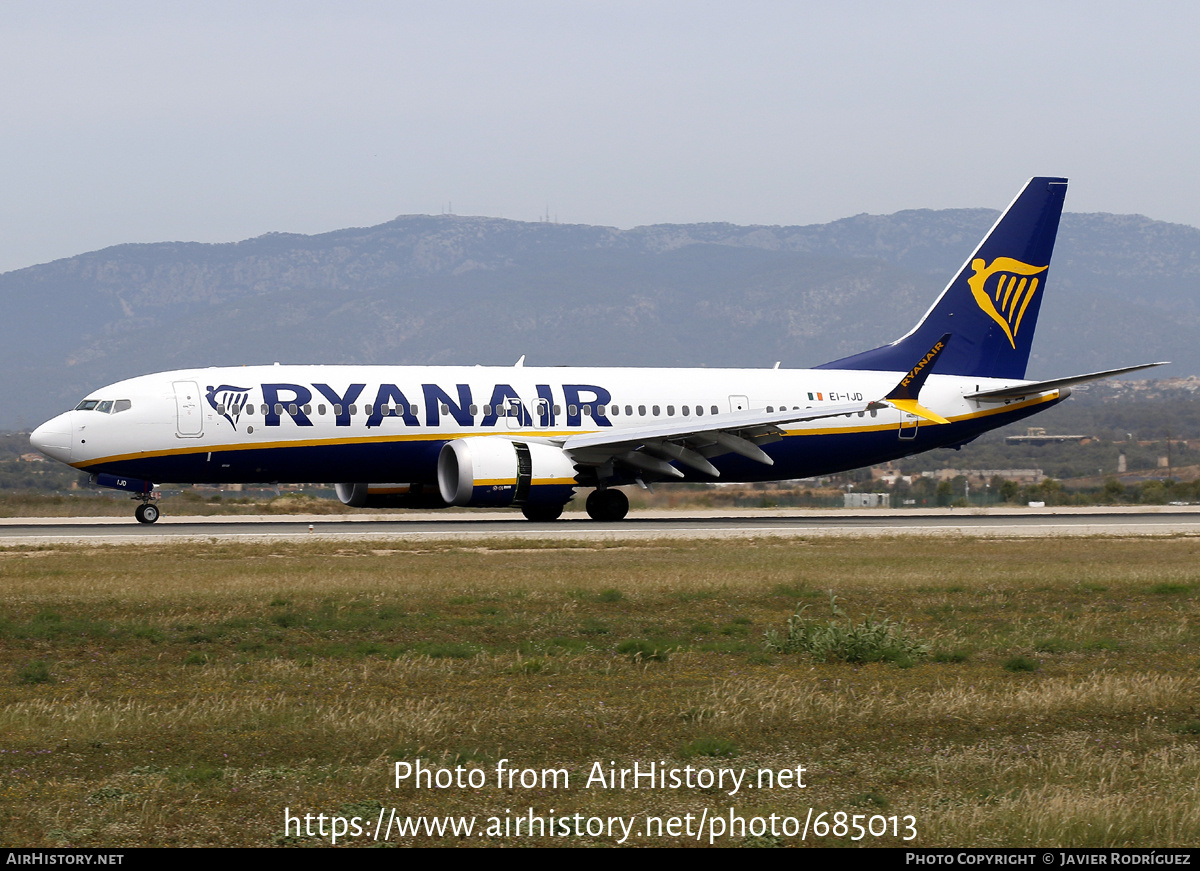 Aircraft Photo of EI-IJD | Boeing 737-8200 Max 200 | Ryanair | AirHistory.net #685013