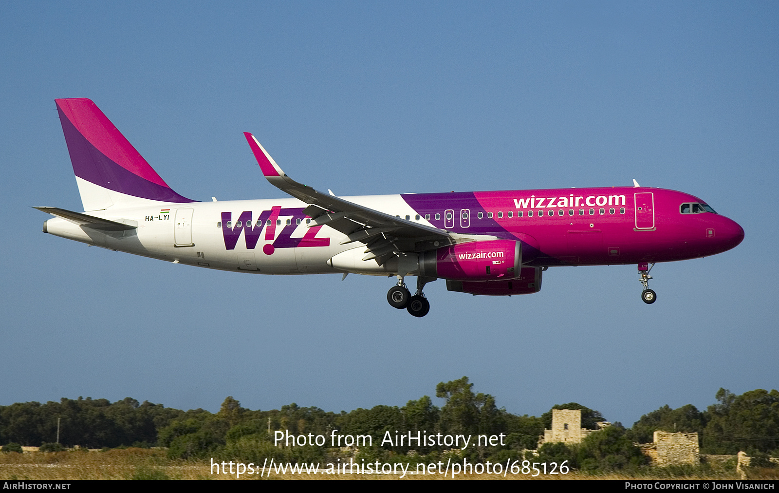 Aircraft Photo of HA-LYI | Airbus A320-232 | Wizz Air | AirHistory.net #685126