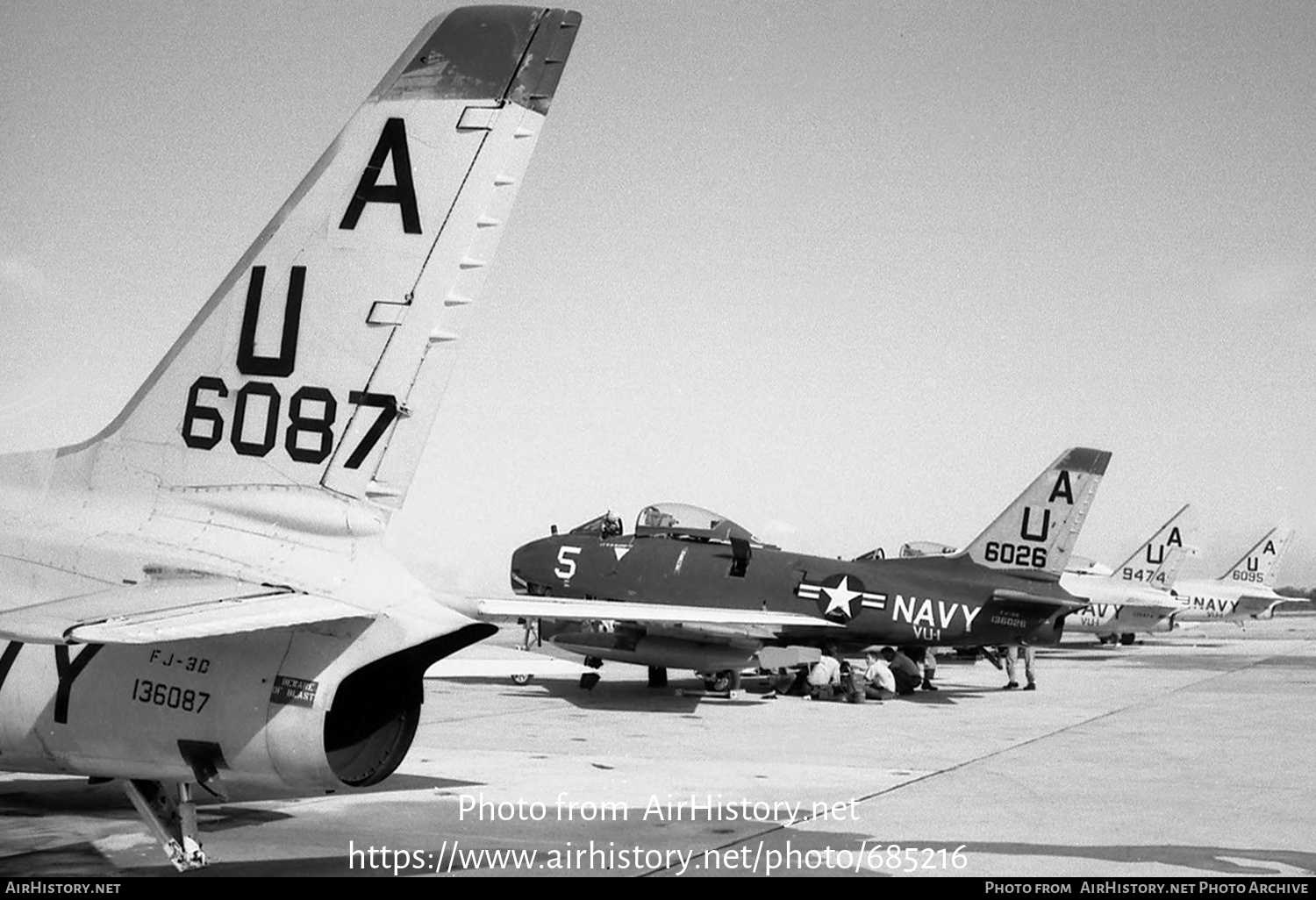 Aircraft Photo of 136026 / 6026 | North American FJ-3D Fury | USA - Navy | AirHistory.net #685216