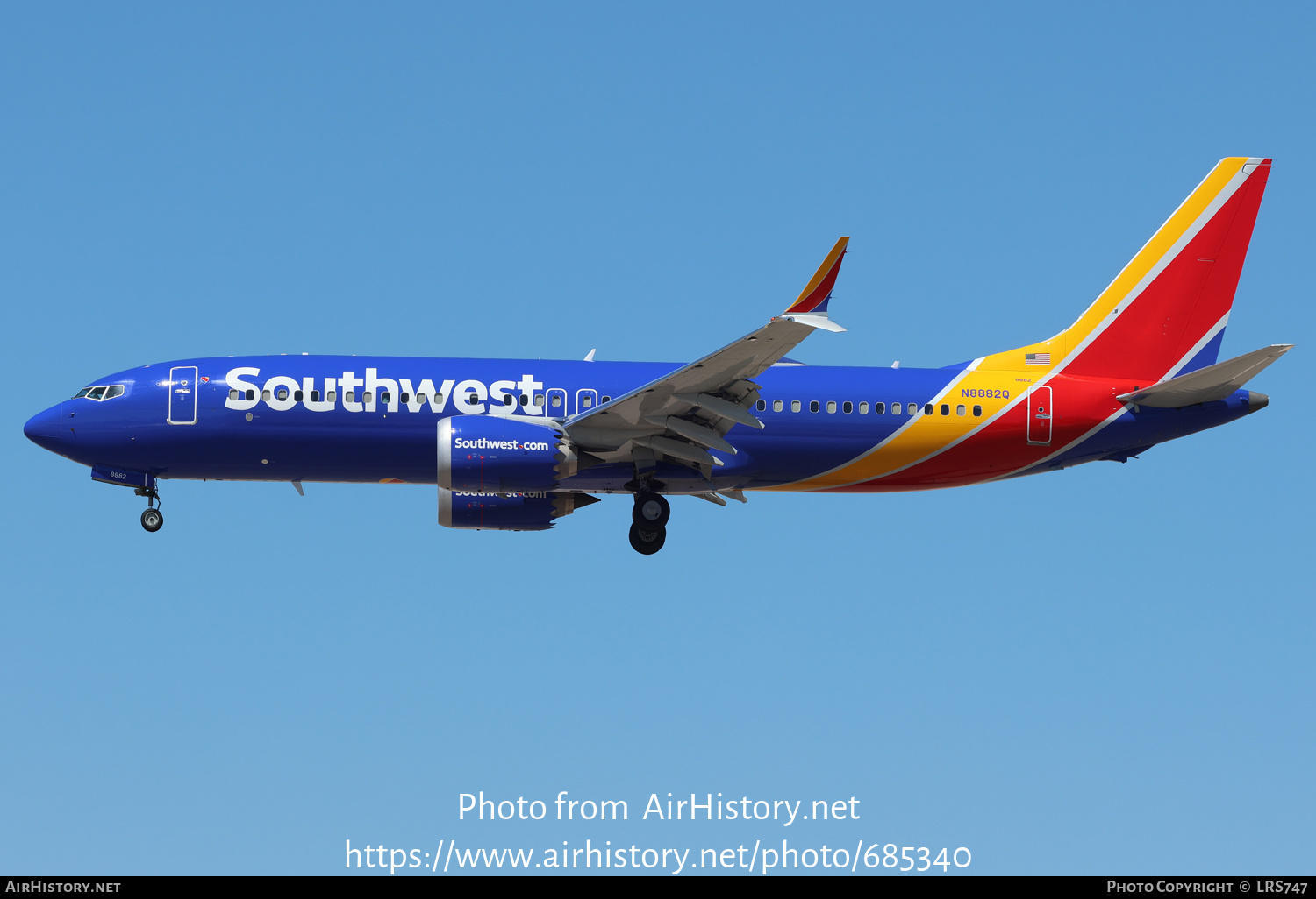 Aircraft Photo of N8882Q | Boeing 737-8 Max 8 | Southwest Airlines | AirHistory.net #685340