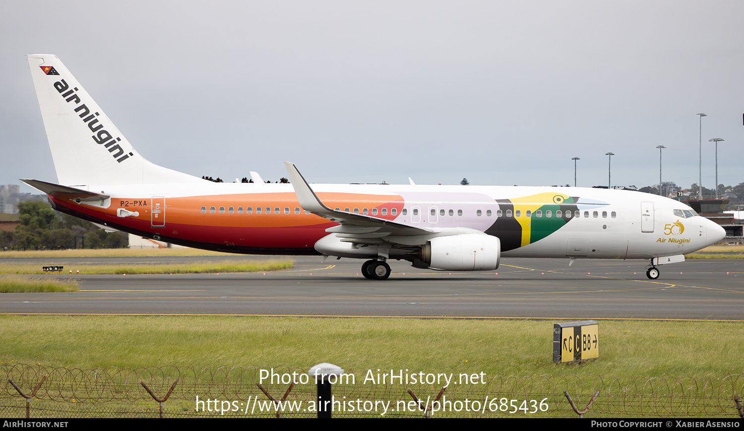 Aircraft Photo of P2-PXA | Boeing 737-8Q8 | Air Niugini | AirHistory.net #685436