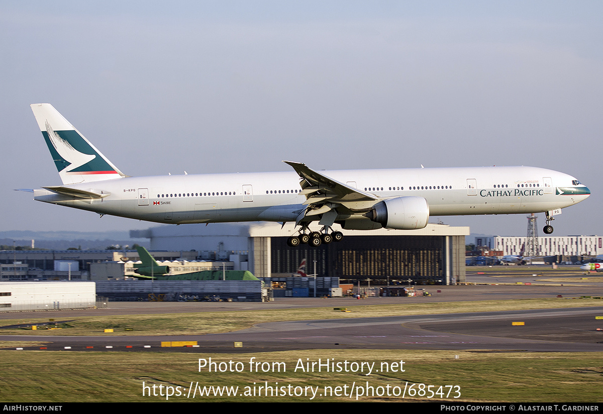 Aircraft Photo of B-KPG | Boeing 777-367/ER | Cathay Pacific Airways | AirHistory.net #685473