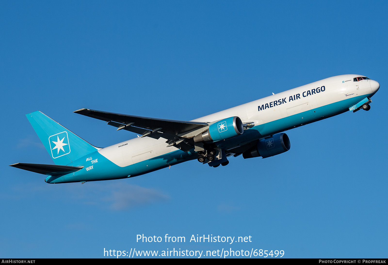 Aircraft Photo of N495MM | Boeing 767-300F | Maersk Air Cargo | AirHistory.net #685499