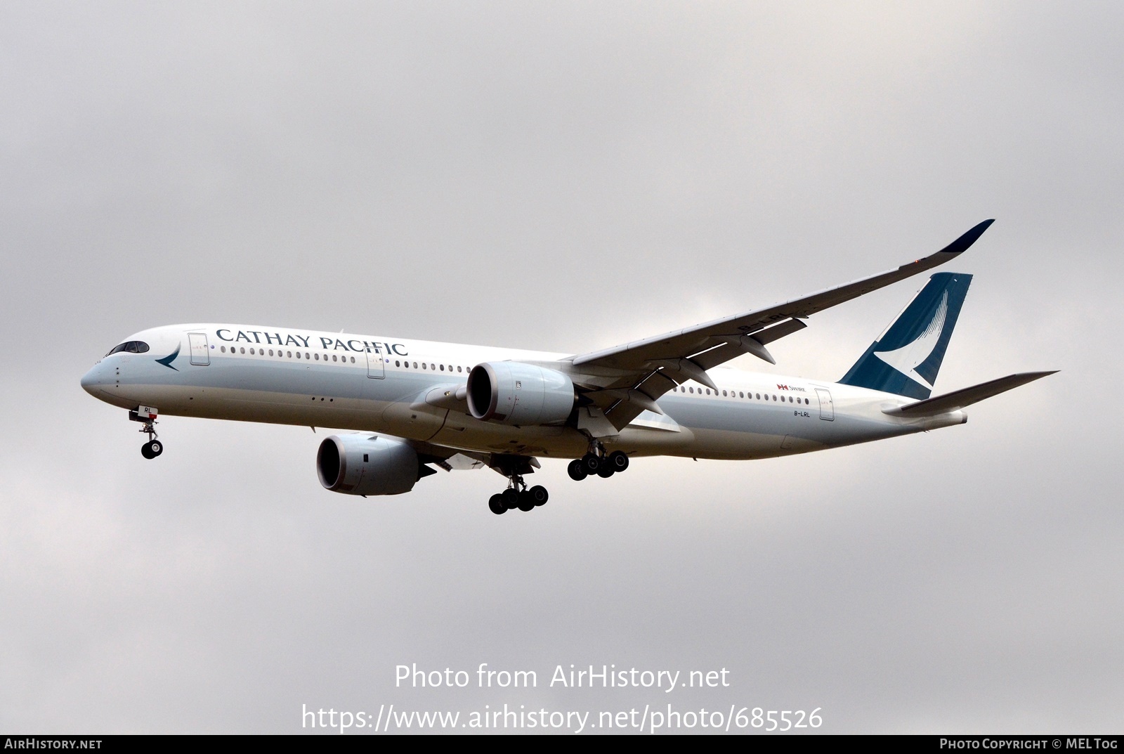 Aircraft Photo of B-LRL | Airbus A350-941 | Cathay Pacific Airways | AirHistory.net #685526