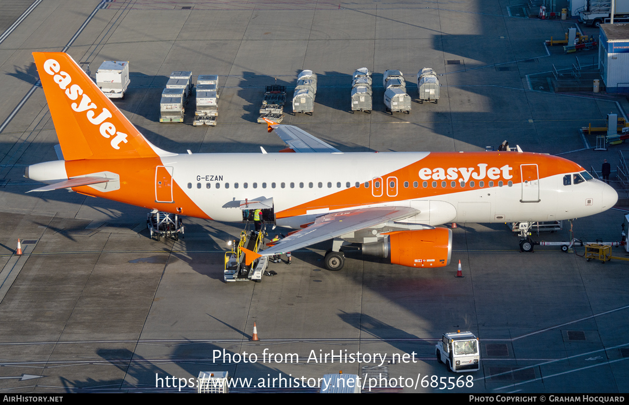 Aircraft Photo of G-EZAN | Airbus A319-111 | EasyJet | AirHistory.net #685568