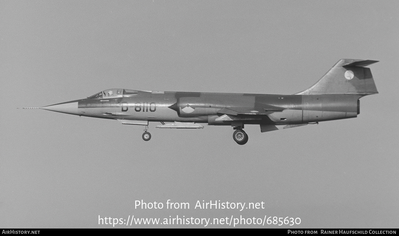 Aircraft Photo of D-8110 | Lockheed F-104G Starfighter | Netherlands - Air Force | AirHistory.net #685630