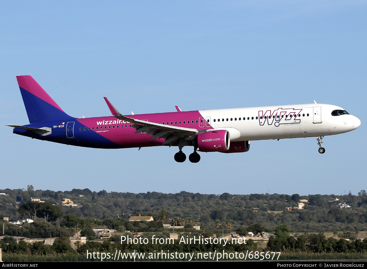 Aircraft Photo of 9H-WDR | Airbus A321-271NX | Wizz Air | AirHistory.net #685677