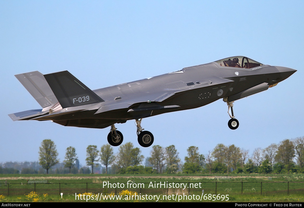 Aircraft Photo of F-039 | Lockheed Martin F-35A Lightning II | Netherlands - Air Force | AirHistory.net #685695