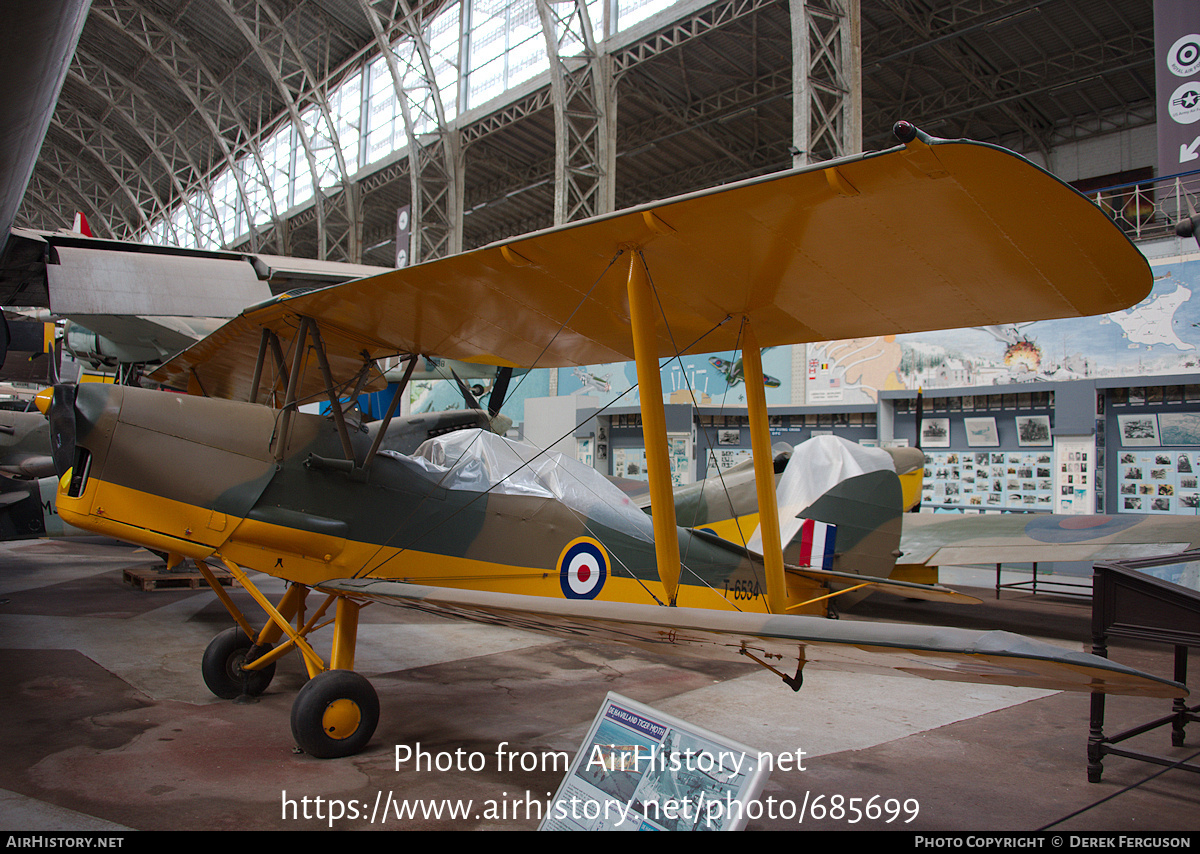 Aircraft Photo of T6534 | De Havilland D.H. 82A Tiger Moth | UK - Air Force | AirHistory.net #685699