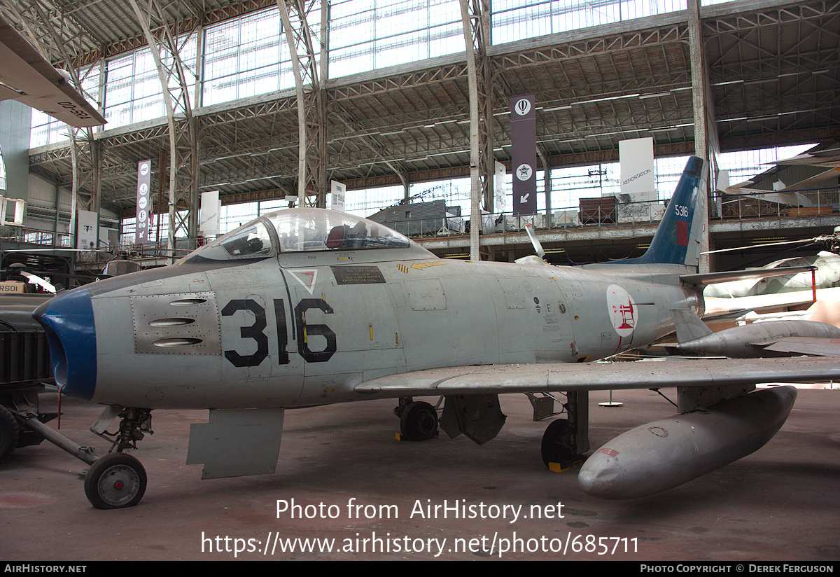 Aircraft Photo of 5316 | North American F-86F Sabre | Portugal - Air Force | AirHistory.net #685711