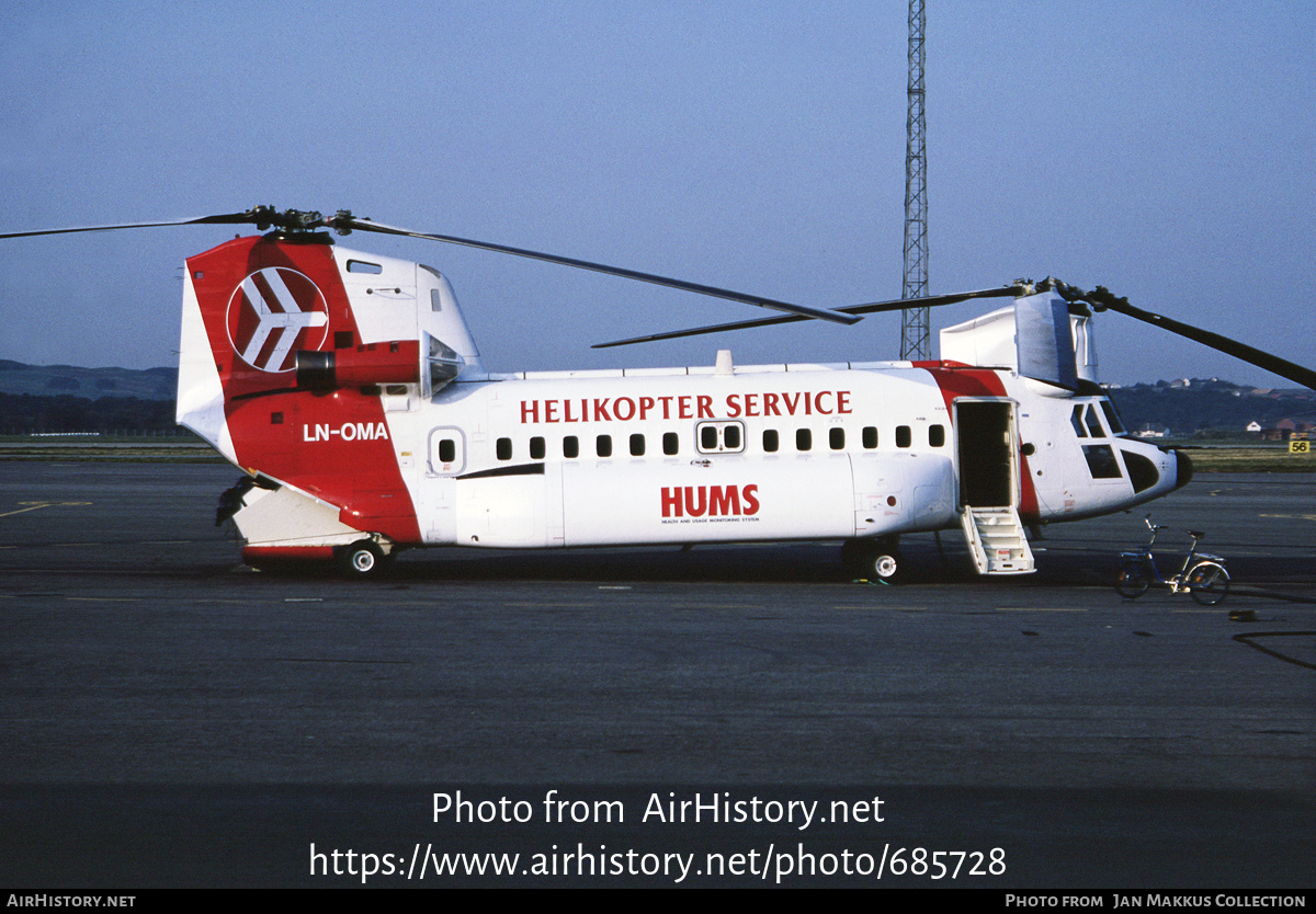 Aircraft Photo of LN-OMA | Boeing Vertol 234LR | Helikopter Service | AirHistory.net #685728