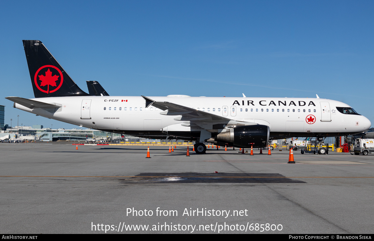 Aircraft Photo of C-FCZF | Airbus A320-214 | Air Canada | AirHistory.net #685800